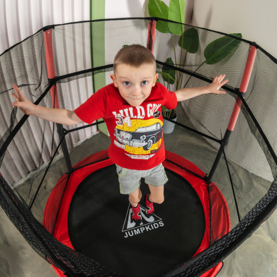Батут DFC JUMP KIDS 55" красно-серый