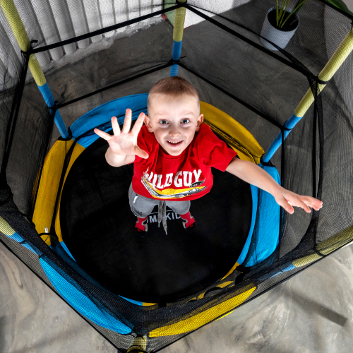 Батут DFC JUMP KIDS 55" желто-синий