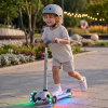 Самокат UNIX Kids Light с подсветкой, серый