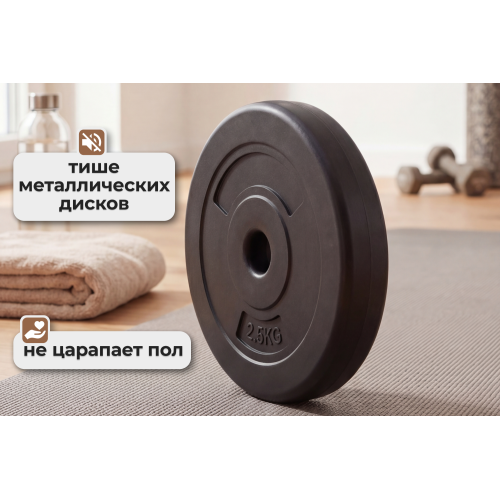 Диск 26 мм. пластиковый 2,5 кг VictoryFit VF-SPL26025