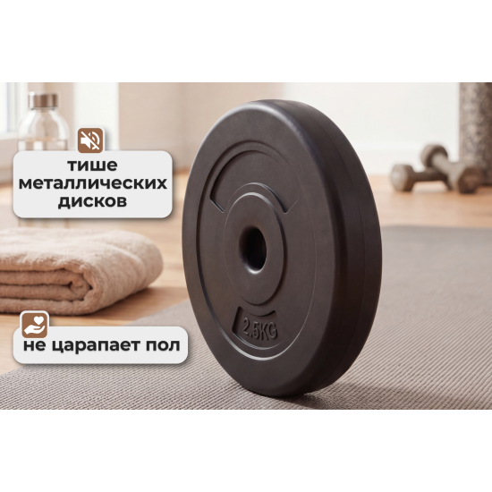 Диск 26 мм. пластиковый 2,5 кг VictoryFit VF-SPL26025