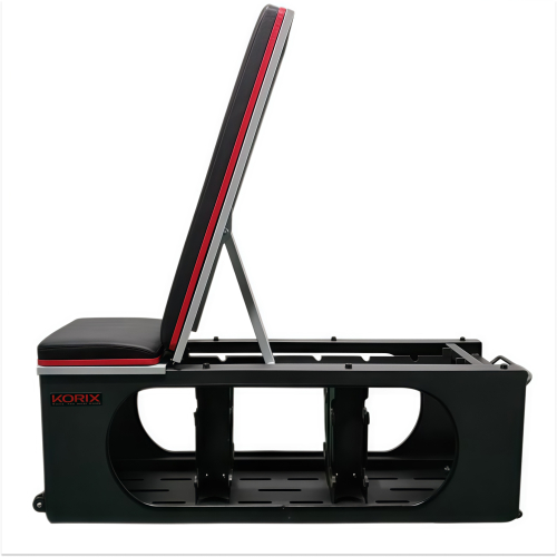 Многофункциональная силовая скамья DFC KORIX WB990 с местом для хранения до 8 гантелей