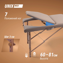 Массажный стол UNIX Serenity 3 Section Grey