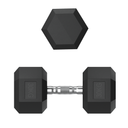 Гантель гексагональная UNIX Fit обрезиненная 30 кг / шт.