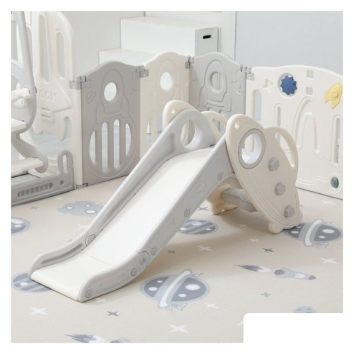Игровой манеж UNIX kids SUPREME Space 160x160 Grey с качелями