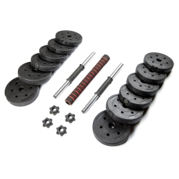 Набор гантелей с соединительным грифом  TREX Sport композитные 2x10 кг 6172845