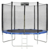 Батут Atlas Sport 252 см - 8ft Basic (с лестницей, внешняя сетка, синий)