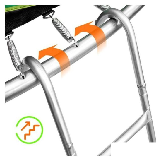 Батут Alpin ATGY-252 2.52 м с защитной сеткой и лестницей