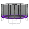 Батут Atlas Sport 435 см - 14ft Basic (с лестницей, внешняя сетка, сливовый)