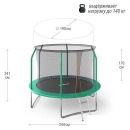 Батут Unix Line Supreme Basic 8 ft (green) 8857392