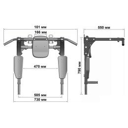 Турник с брусьями Leco IT Pro [гп032168] 1036344