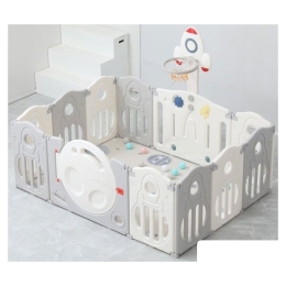 Игровой манеж UNIX kids SUPREME Space 160x160 Grey 9782456