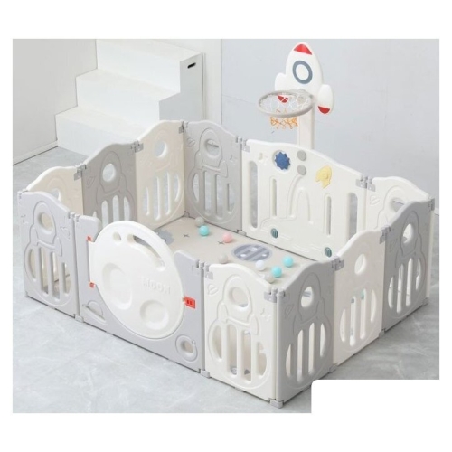 Игровой манеж UNIX kids SUPREME Space 160x160 Grey