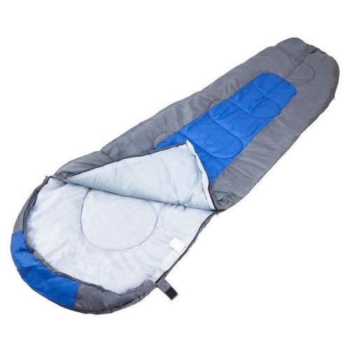 Спальный мешок Acamper Bergen 300г/м2 (правая молния, серый/голубой)
