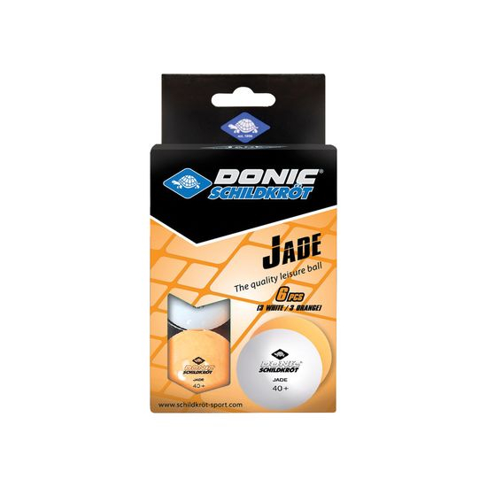 Мячики для н/тенниса DONIC JADE 40+ 6 штук, белый + оранжевый