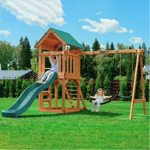 Детский игровой комплекс UNIX Line (6 in 1) Dark Green