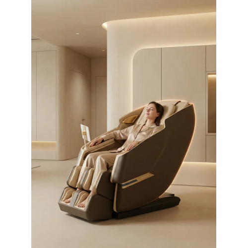 Массажное кресло Meridien, HOKKAIDO, коричневое с бежевым