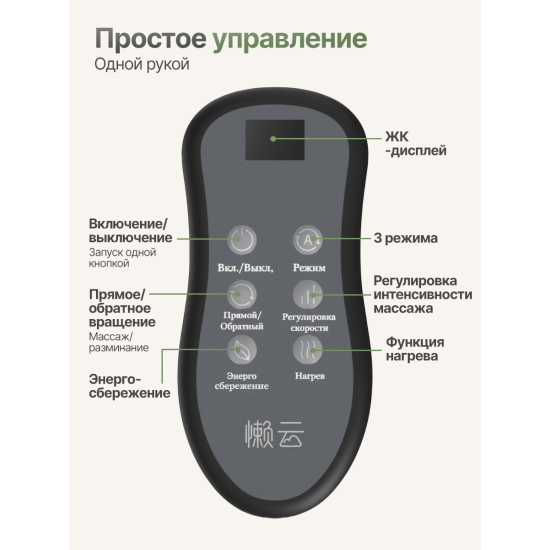 Вибромассажер для ног и ступней DFC LAZYCLOUD с проводным пультом управления
