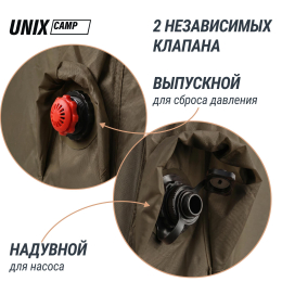 Надувная палатка UNIX Camp Sirius 4х3 зеленый (+ навес)