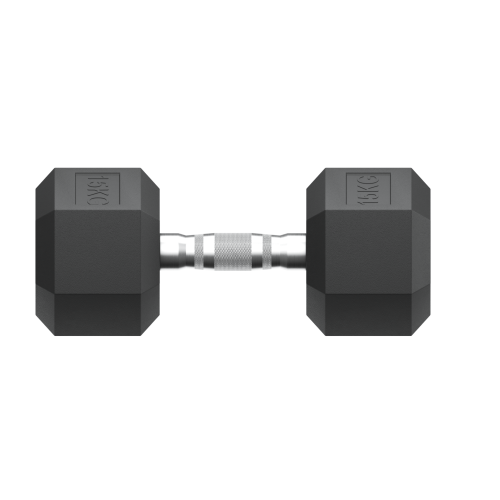 Гантель гексагональная UNIX Fit обрезиненная 15 кг / шт.