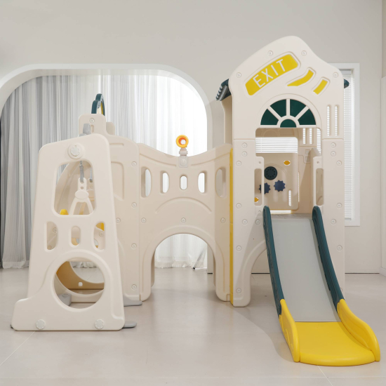 Игровой комплекс UNIX Kids Playhouse / Игровой домик с горкой и качелями