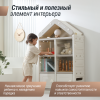 Стеллаж для игрушек UNIX Kids House / Дом (2 полки с дверцами) серый