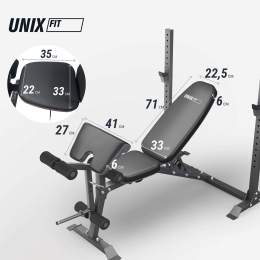 Скамья силовая со стойками UNIX Fit BENCH 130DD