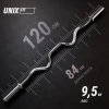 Гриф олимпийский UNIX Fit PRO 200 EZ-образный 120 см / 50 мм хромированный