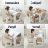 Развивающий детский стол-трансформер 4 в 1 UNIX Kids бежевый
