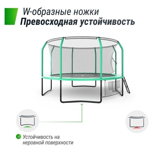 Батут Unix Line Supreme Game 12ft (зеленый)
