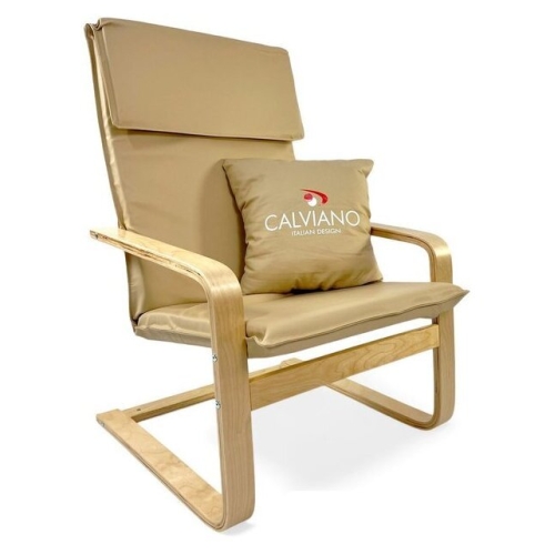 Интерьерное кресло Calviano Soft 1 (светло-бежевый PU)