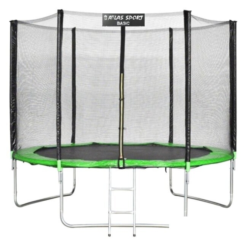 Батут Atlas Sport 312 см - 10ft Basic (3 ноги, зеленый)