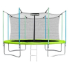 Батут Atlas Sport 374 см - 12ft (с лестницей, внутренняя сетка, зеленый)