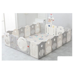 Игровой манеж UNIX kids SUPREME Space 200x240 Grey 9782454