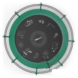 Батут Unix Line Supreme Game 12ft (зеленый) 2190878