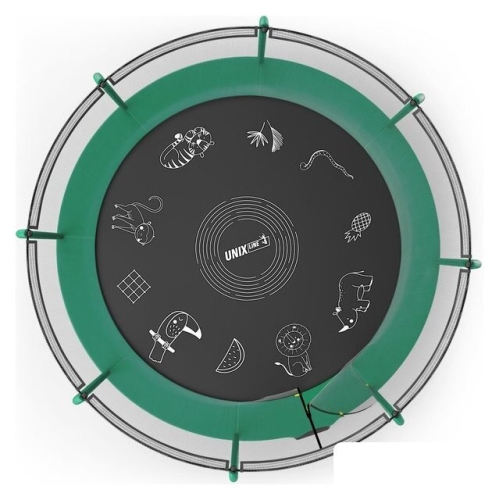 Батут Unix Line Supreme Game 12ft (зеленый)