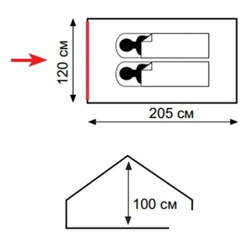 Кемпинговая палатка Totem Bluebird 2 V2 1691602