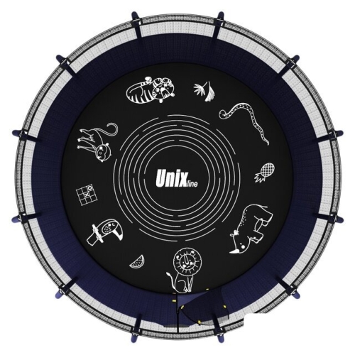Батут Unix Line Supreme Game 12ft (синий)
