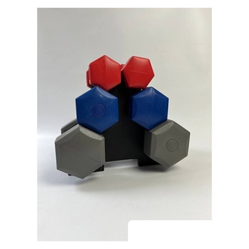 Гантельный ряд AMETIST Fitnes Composit 12 кг с подставкой (2x1кг, 2x2кг, 2x3кг)