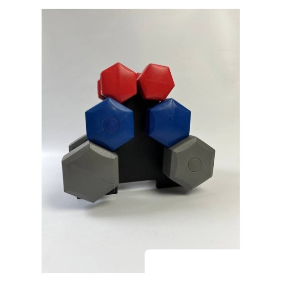 Гантельный ряд AMETIST Fitnes Composit 12 кг с подставкой (2x1кг, 2x2кг, 2x3кг)