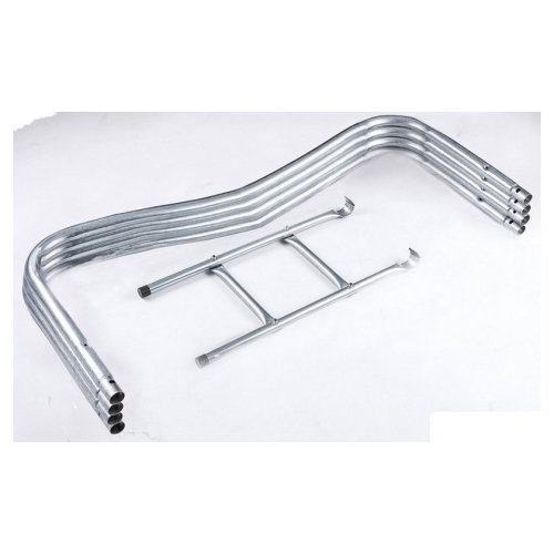 Батут Atlas Sport 312 см - 10ft Basic (с лестницей, внешняя сетка, синий)