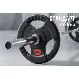 Диск 31 мм. обрезиненный с 3-мя хватами  2,5 кг (2 штуки)   VictoryFit VF-S250250-2