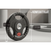 Диск 31 мм. обрезиненный с 3-мя хватами  5 кг (2 штуки)   VictoryFit VF-S250500-2