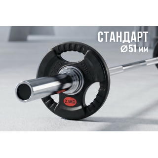 Диск 51 мм.  обрезиненный с 3-мя хватами  2,5 кг (2 штуки)   VictoryFit VF-S510250-2