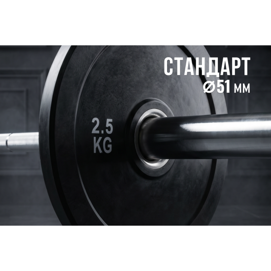 Диск бамперный 51 мм. обрезиненный  2,5 кг (2 штуки)   VictoryFit VF-D51025-2