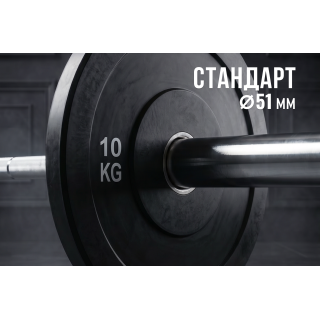 Диск бамперный 51 мм. обрезиненный 10 кг (2 штуки)   VictoryFit VF-D51100-2
