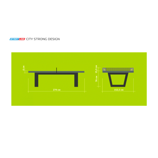 Стол теннисный City Strong DESIGN Всепогодный