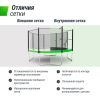 Батут UNIX Line Simple 12 ft (366 см) с внутренней защитной сеткой, зеленый