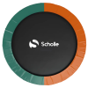 Батут каркасный 360см (12фут), SCHOLLE, с защитной сеткой и лестницей, зеленый/оранжевый