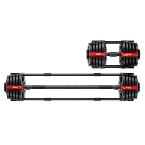 Гантель регулируемая 40кг + штанга, HYFIT, набор 2в1, D7060
